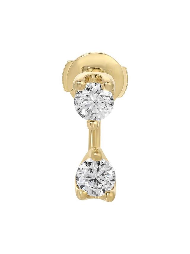 Womens Orbit Large 18K Yellow Gold & 0.80 TCW Diamond Single Earring Product Image