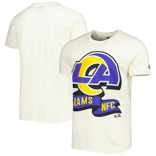 Mens New Era Cream Los Angeles Rams Sideline Chrome T-Shirt Product Image