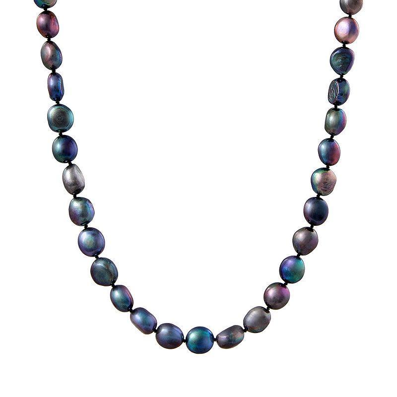 Baroque Freshwater Pearl Necklace, Womens Black Product Image