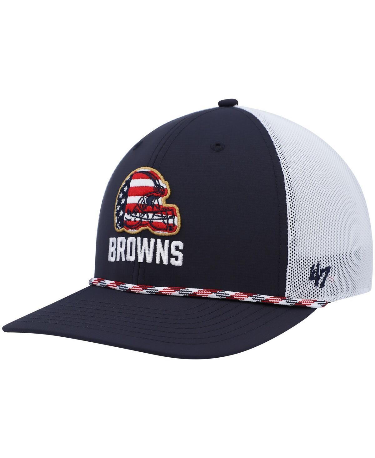 Mens 47 Navy Cleveland Browns Flag Fill Trucker Adjustable Hat - Navy Product Image