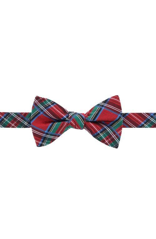 Mens Holiday Nicholas Plaid Bow Tie - Red Product Image