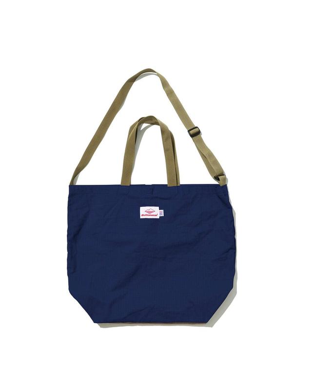 Packable Tote / Navy x Tan Product Image