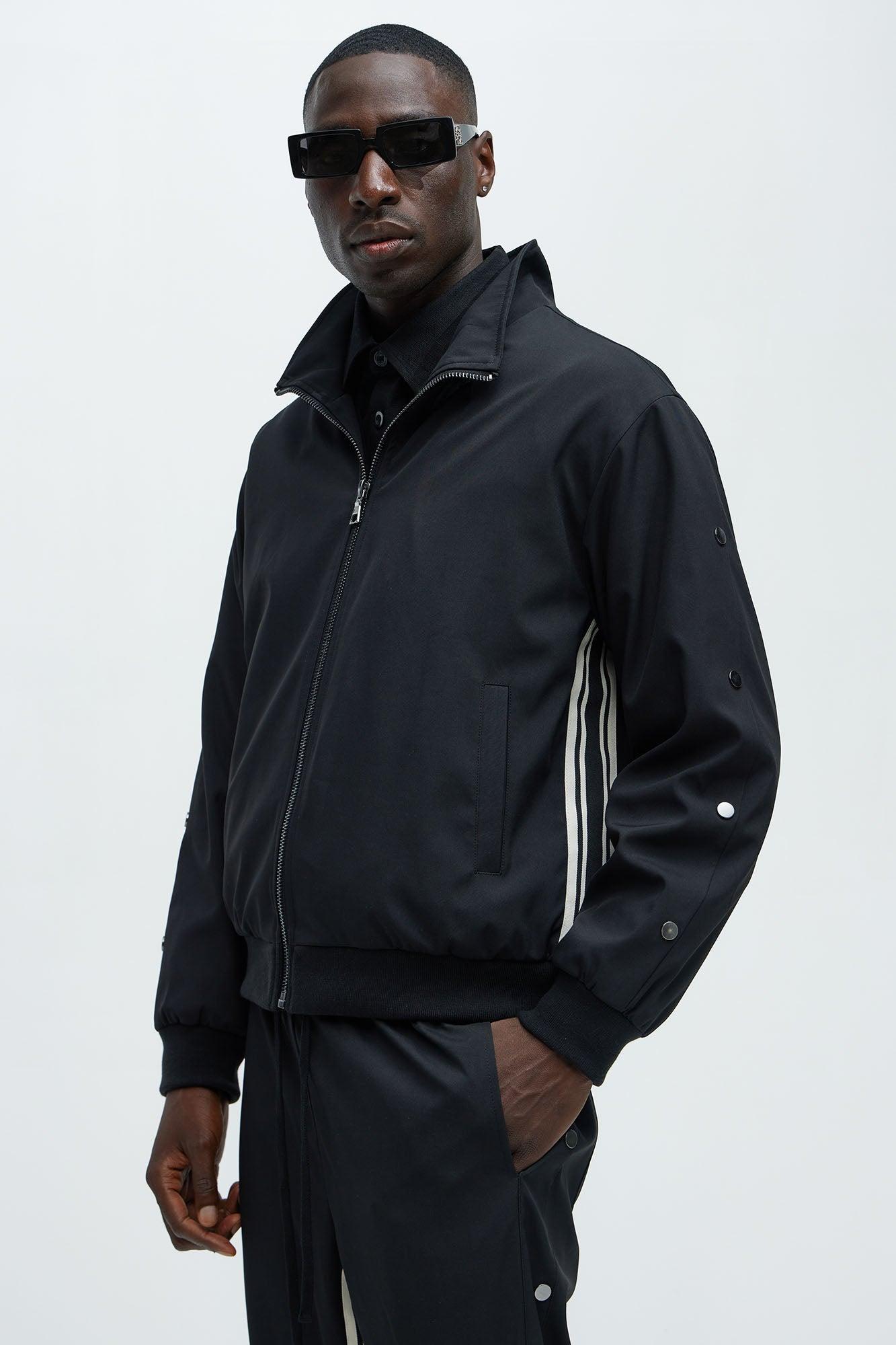 Standout Striped Track Jacket - Black product image