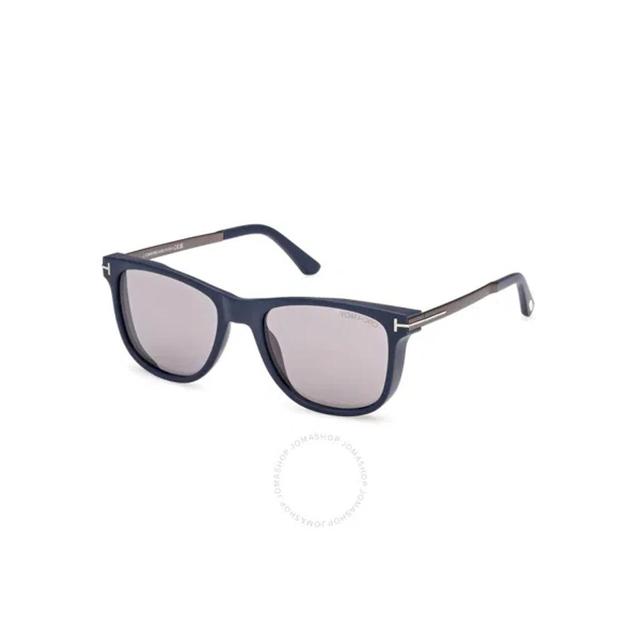 TOM FORD Sinatra Smoke Mirror Square Men's Sunglasses Ft1104 91c 53 In Black Product Image