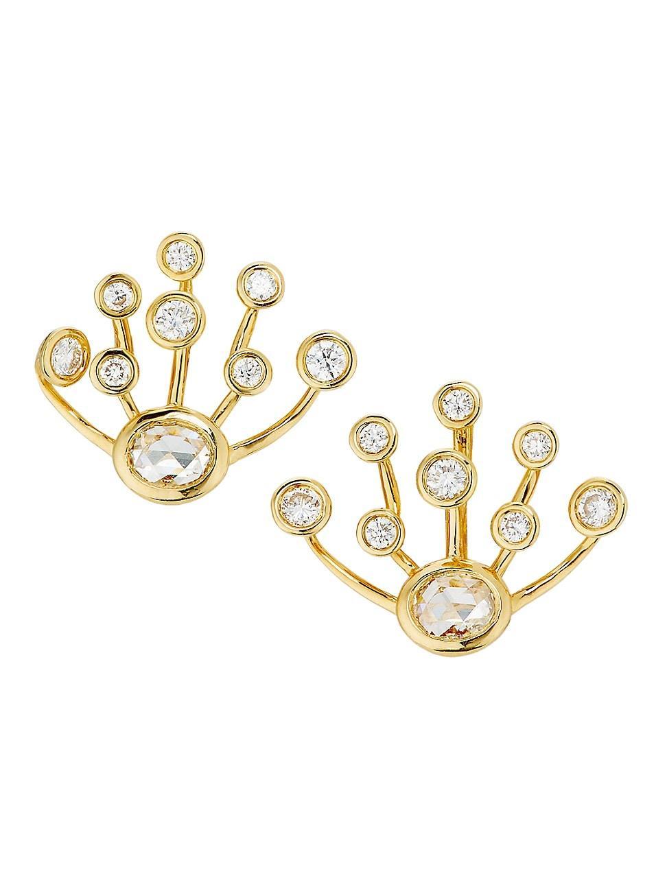 Womens Constellation 18K Yellow Gold & 1.25 TCW Diamond Stud Earrings Product Image