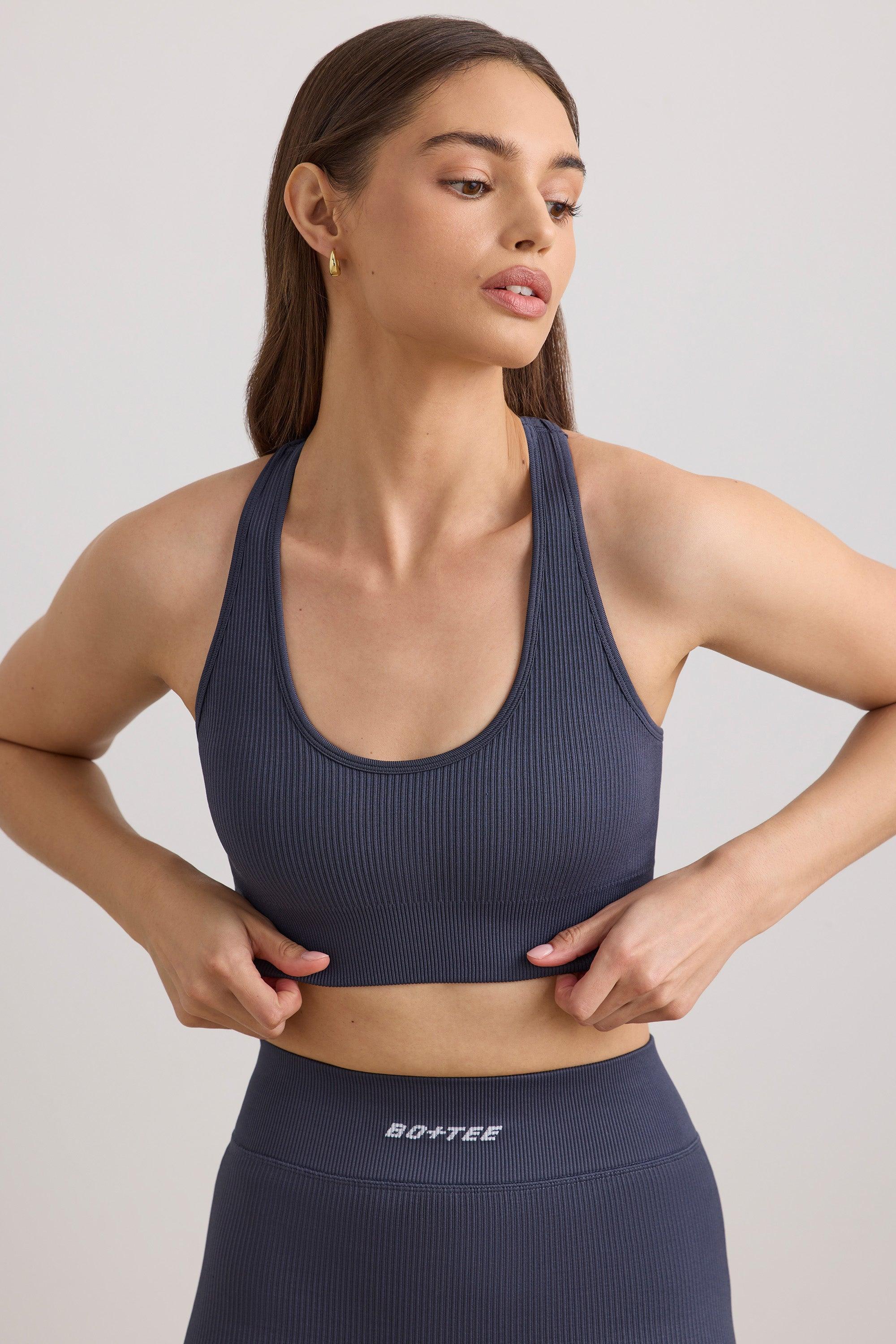 FlexiRib Wide Strap Sports Bra in Slate Female Product Image