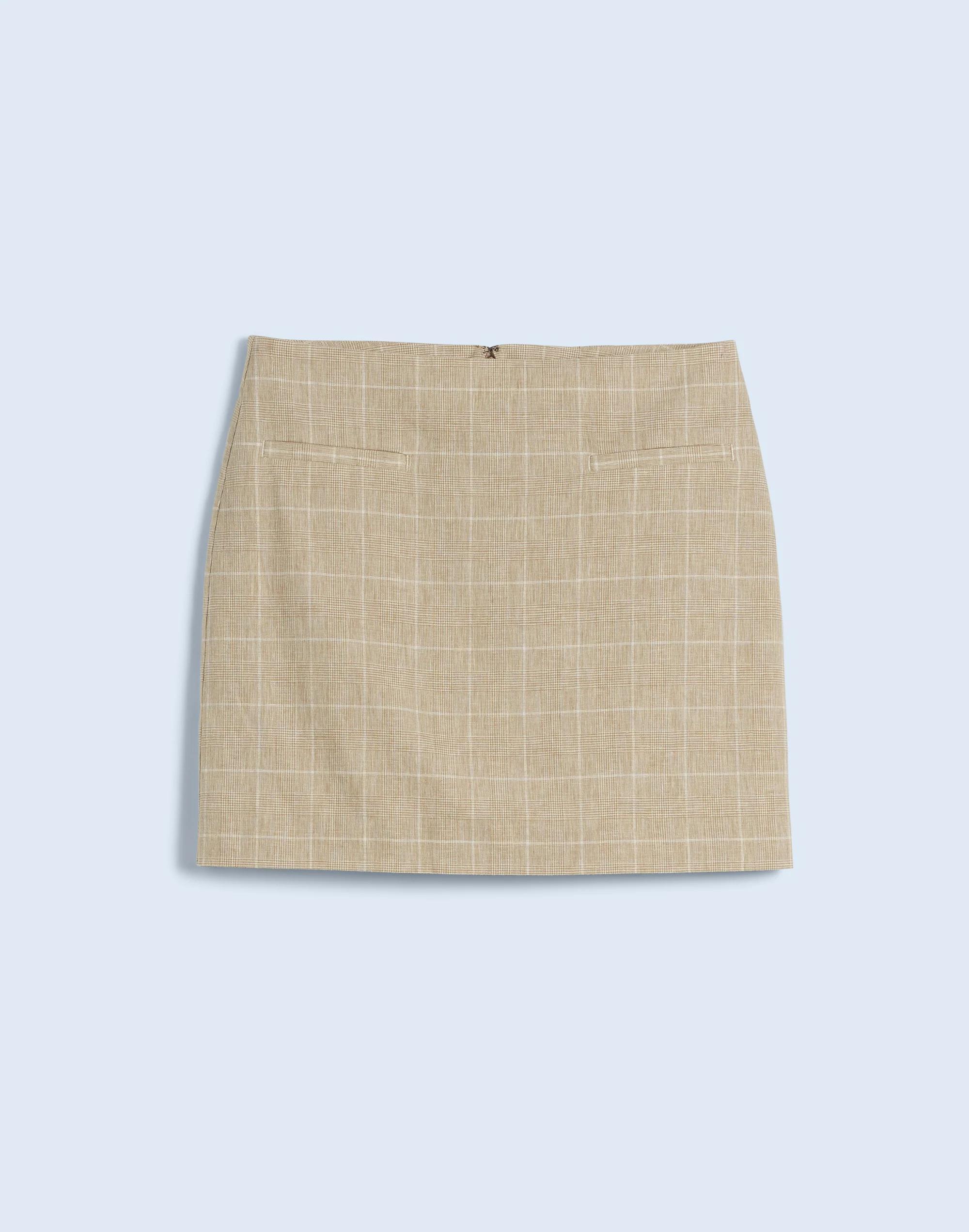 Welt-Pocket Mini Skirt in Windowpane Check Product Image