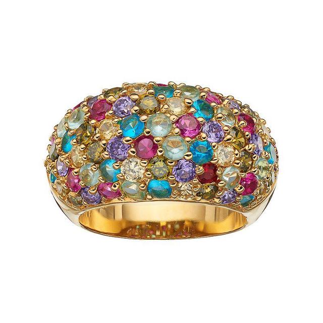 Sophie Miller Lab-Created Ruby & Cubic Zirconia Dome Ring, Womens Multicolor Product Image