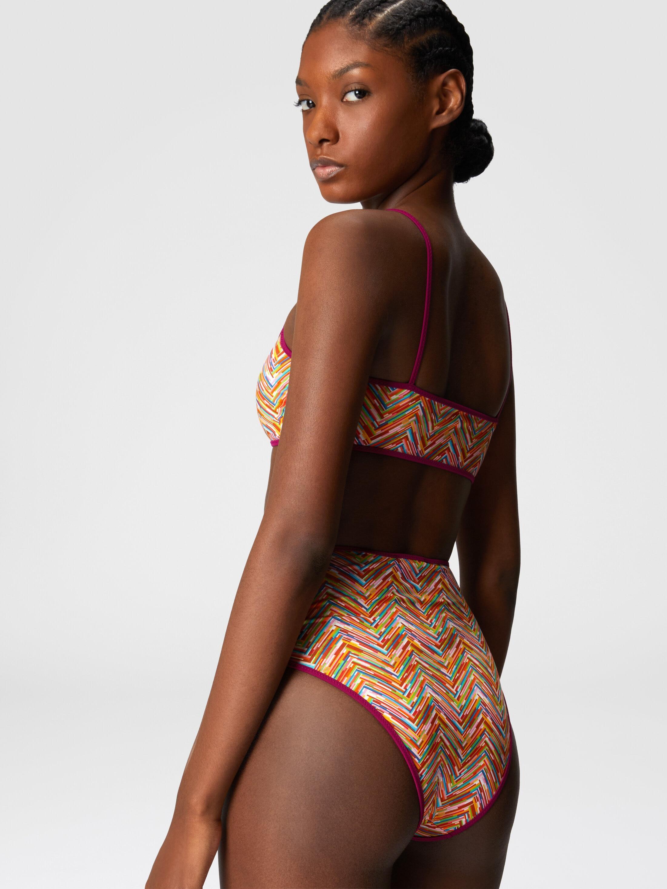 Reversible bikini with print and high bottom Product Image