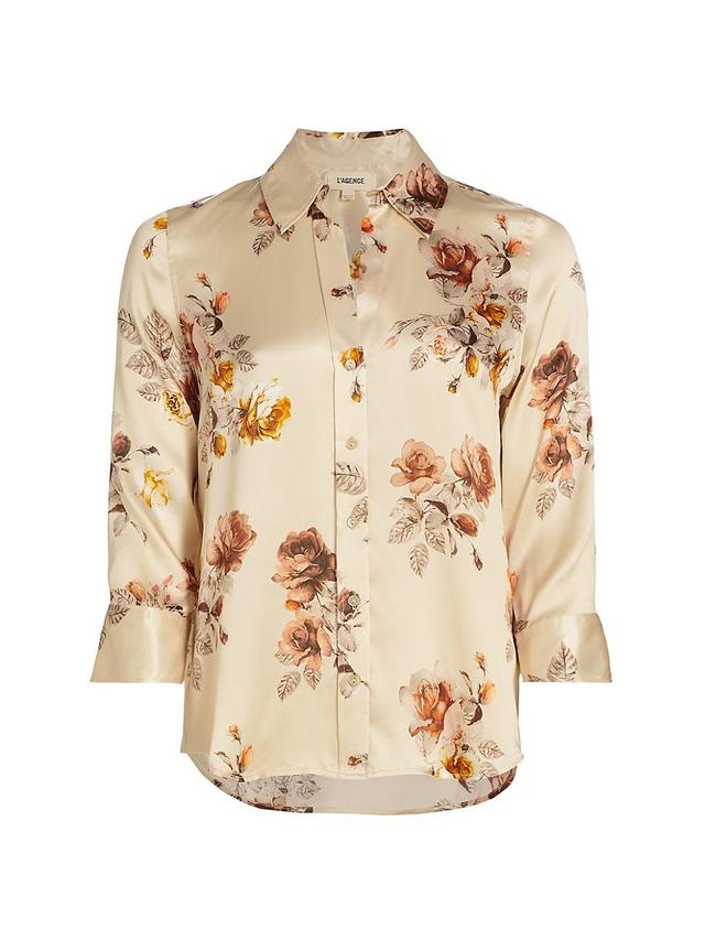 Womens Dani Floral Silk Blouse Product Image