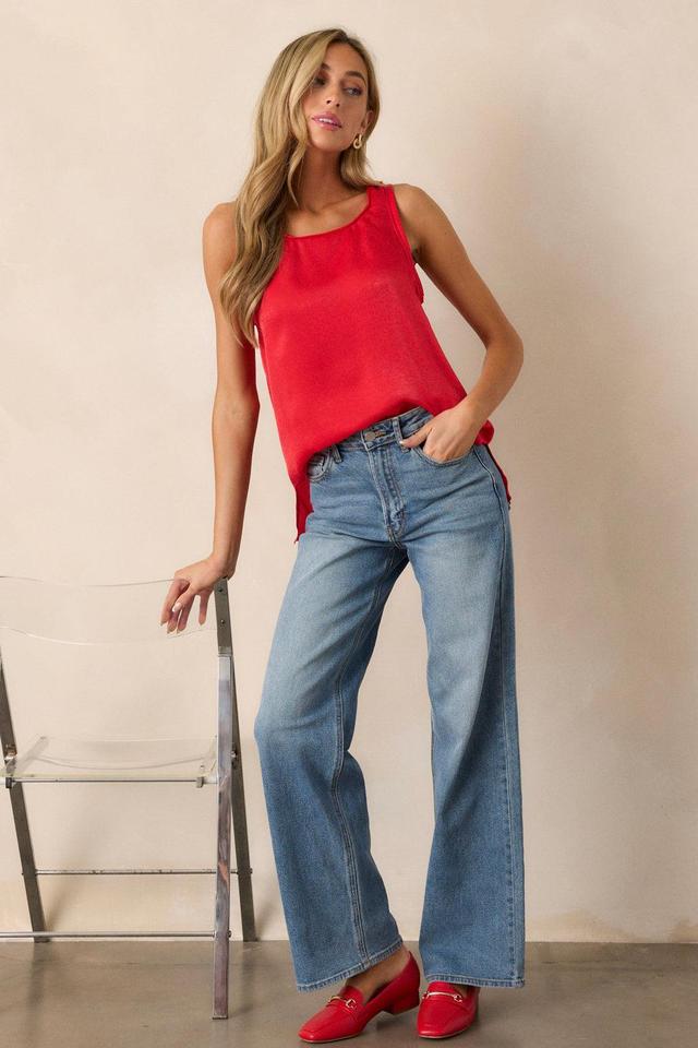 Day Dreaming Medium Wash Wide Leg Jeans Product Image