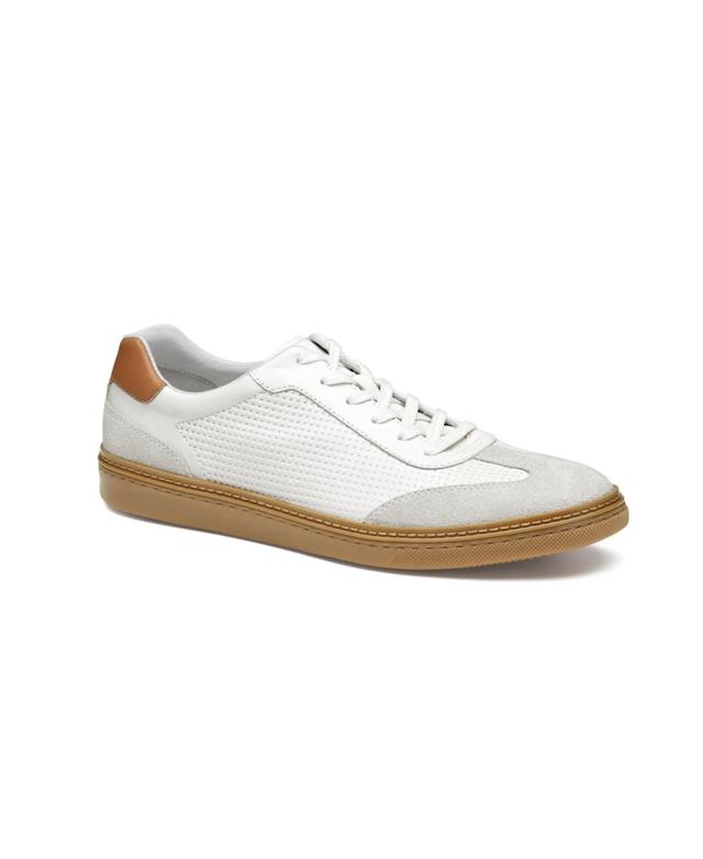 Johnston & Murphy Mens Mcguffey T-Toe Sneakers - White Full Grain Product Image