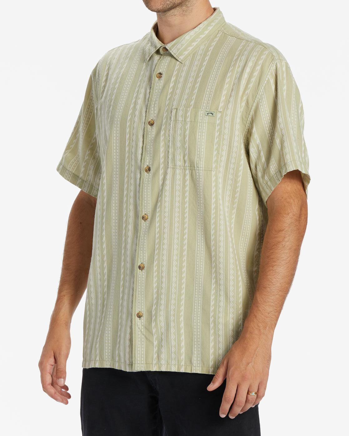 Sundays Jacquard Short Sleeve Shirt - Sage Male Product Image