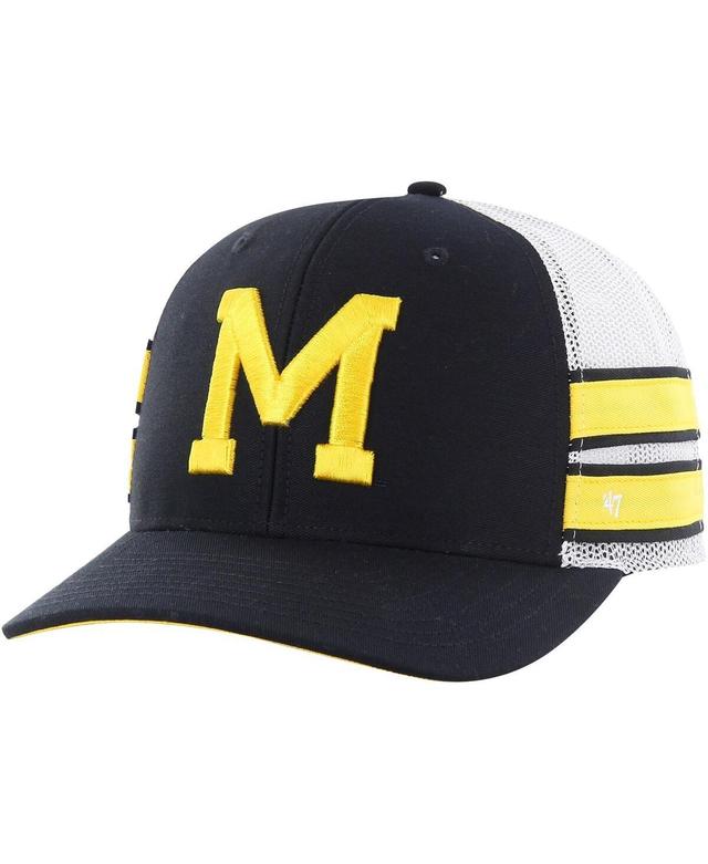 Mens 47 Michigan Wolverines Straight Eight Adjustable Trucker Hat, Blue Product Image