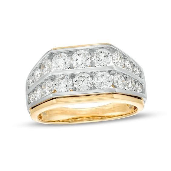 Men's 3 CT. T.w. Diamond Double Row Band in 10K Two-Tone Gold Product Image