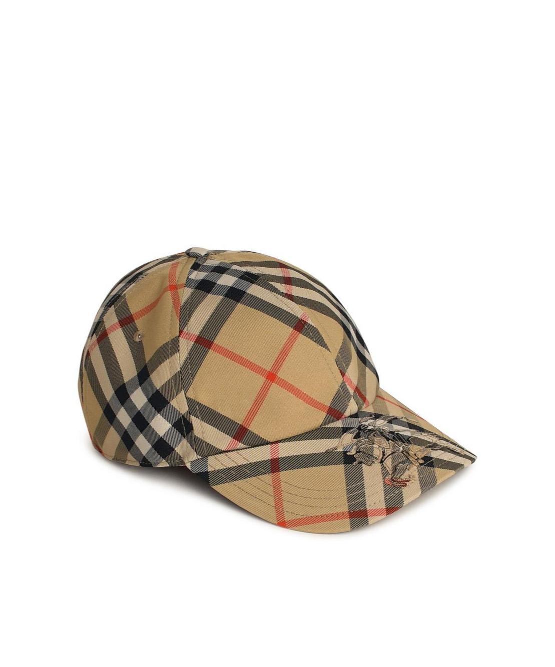 BURBERRY Beige Polyester Cap In Cream Product Image