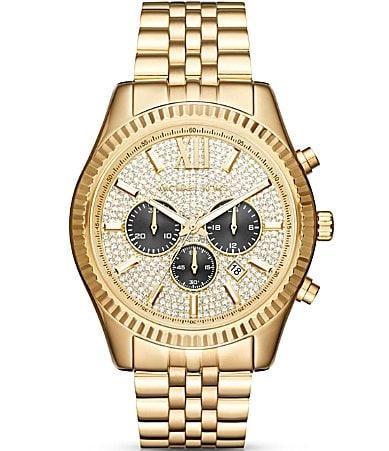 Michael Kors Lexington Pave Dial Chronograph  Date Bracelet Watch Product Image