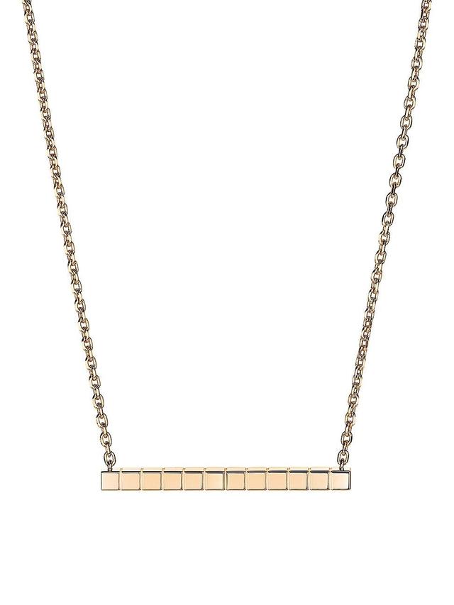 Womens Ice Cube 18K Rose Gold Necklace Product Image