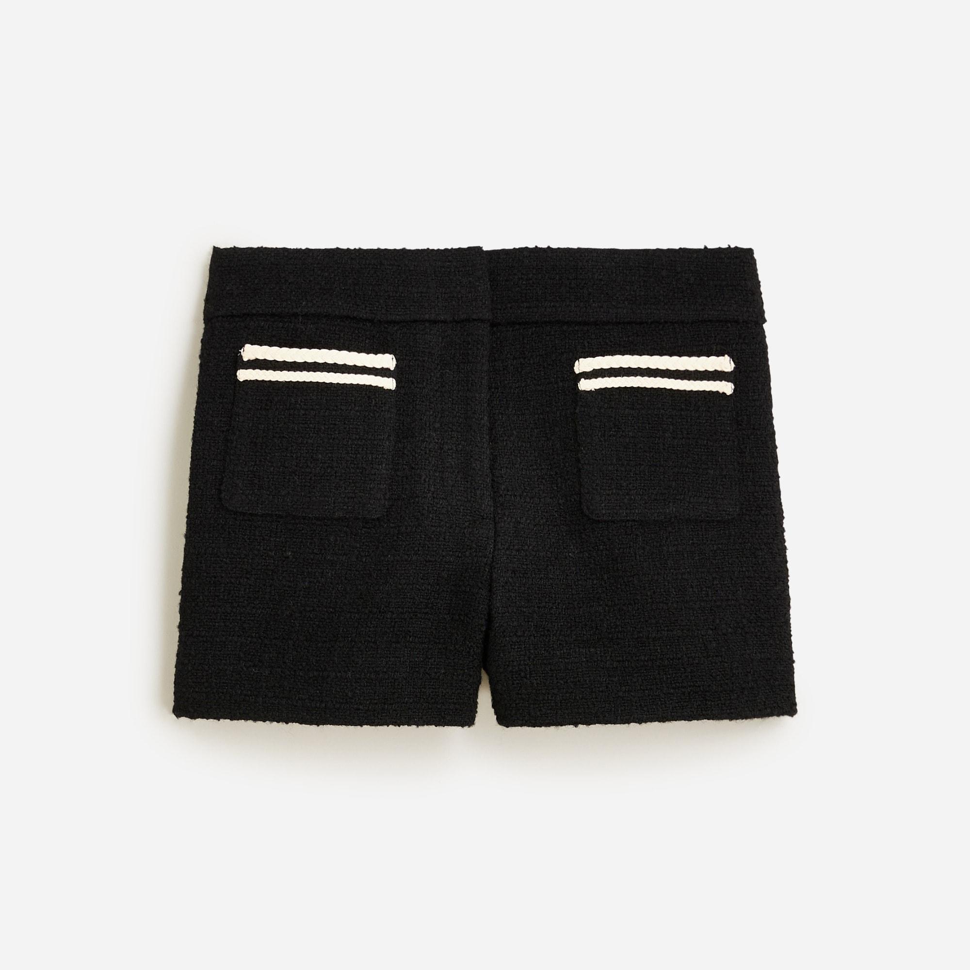 Limited-edition patch-pocket suit short in tweed Product Image