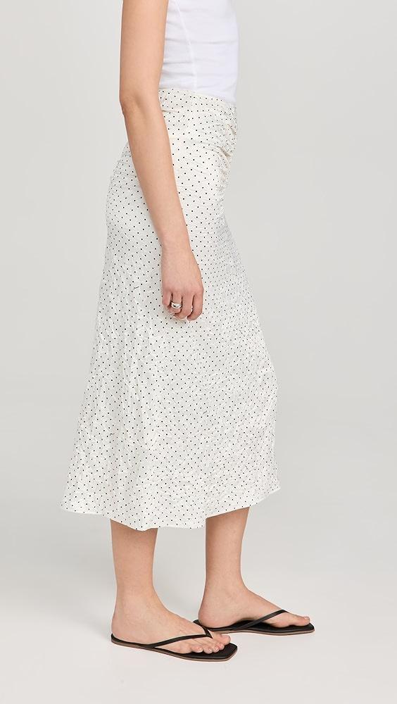 GANNI Crinkled Satin Long Gathered Skirt | Shopbop Product Image