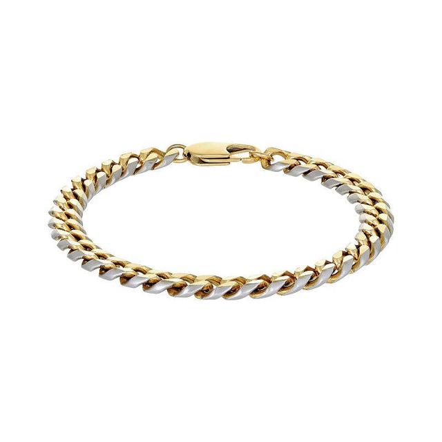 LYNX Stainless Steel Curb Chain 8.5 Bracelet, Mens, Gold Tone Product Image