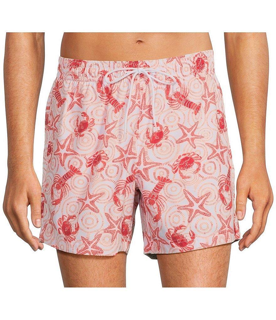 Caribbean Crab And Crawfish 6#double; Inseam Swim Trunks Product Image