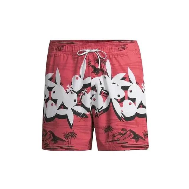 Playboy Hawaiian Swim Shorts In Pink Product Image