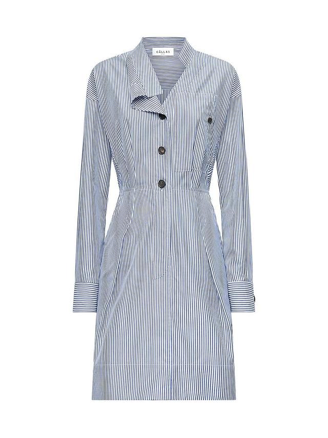 Womens Hardy Long Sleeve Asymmetrical Button Front Shirt Dress Product Image