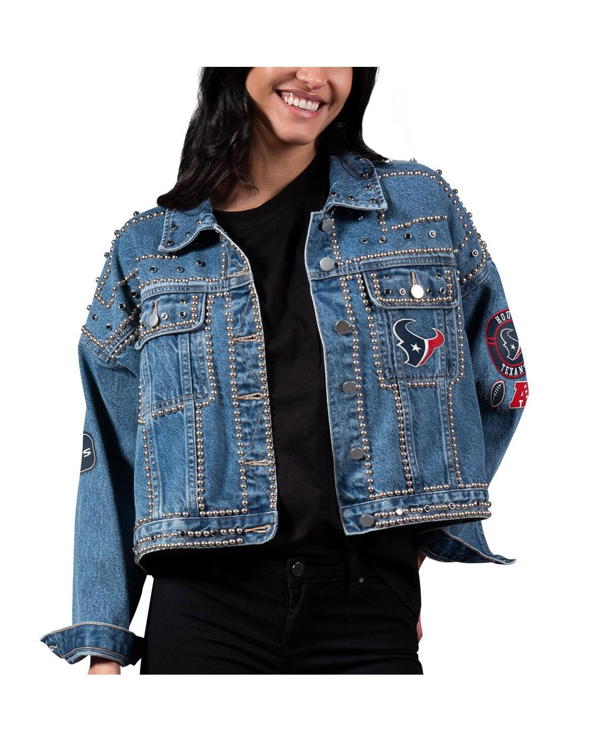 Womens G-III 4Her by Carl Banks Houston Texans First Finish Medium Denim Full-Button Jacket Product Image