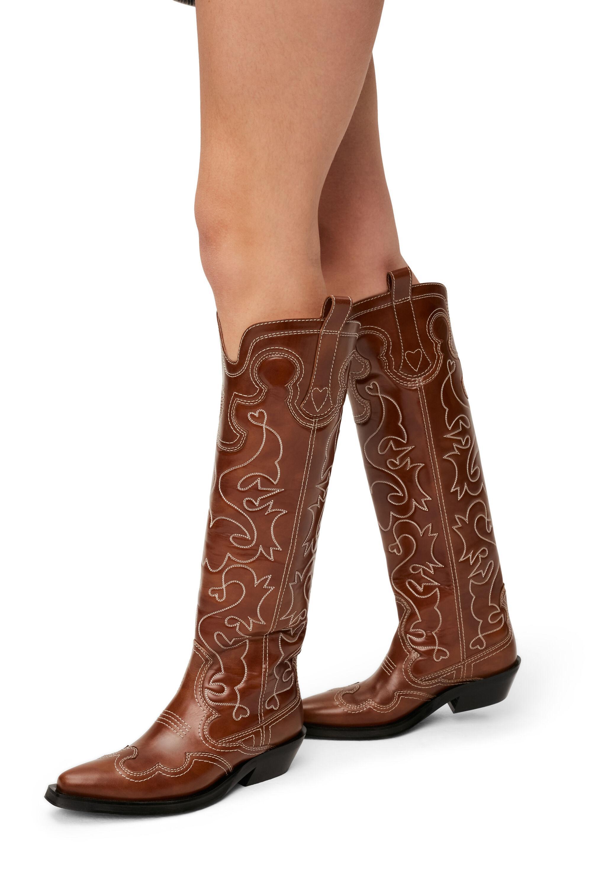 Knee-High Embroidered Western Boots product image