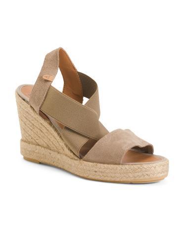 Suede Silvia Multi-band Espadrille Wedge Sandals for Women | Man-Made Sole/Suede product image