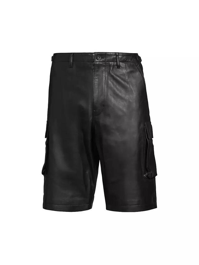 Leather Cargo Shorts Product Image