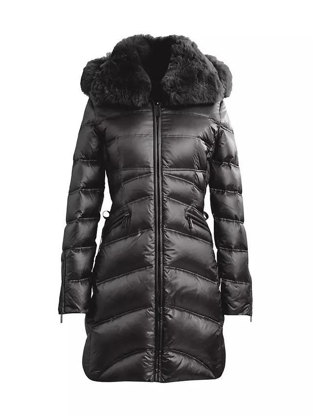 Cloe Shearling-Trim Puffer Jacket Product Image