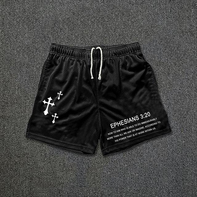 Sopula Men's Bible Ephesians 3 20 Mesh Drawstring Shorts Product Image