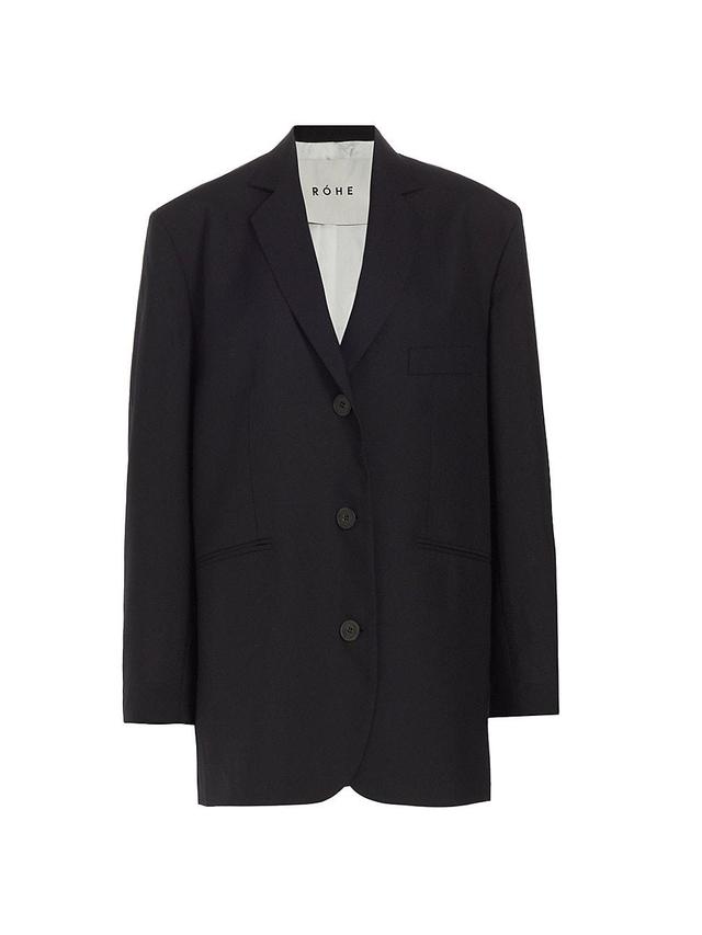 Womens Oversized Wool Blazer Product Image