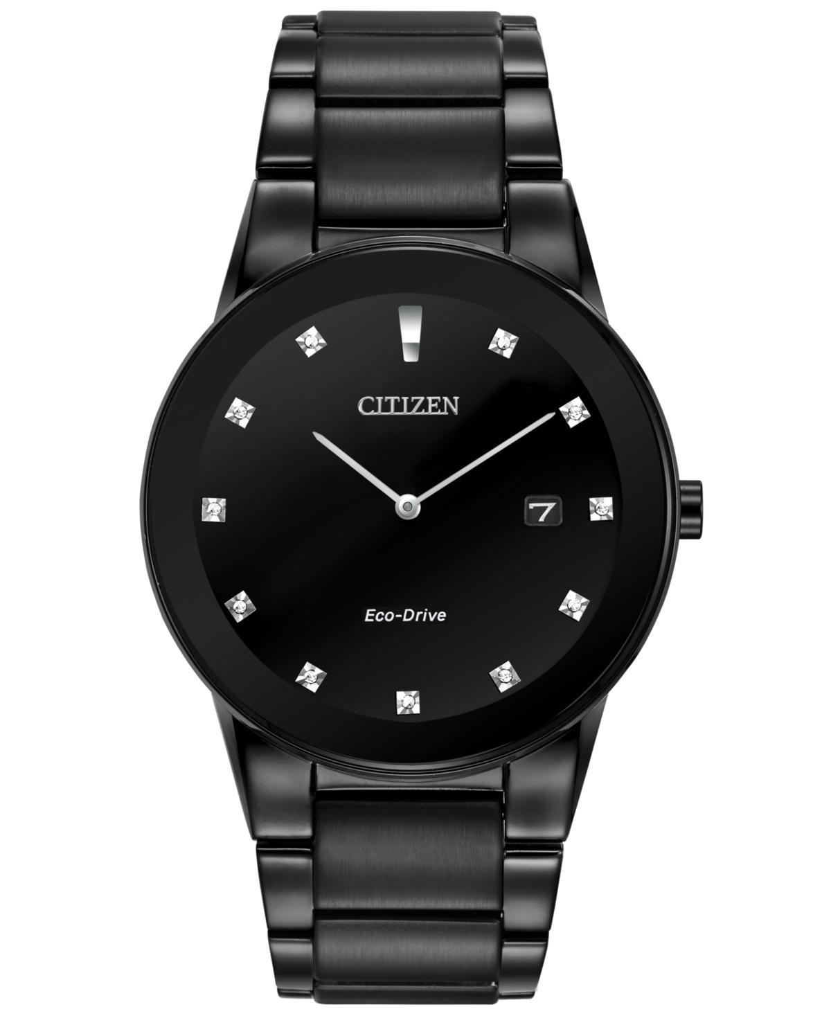 Citizen Mens Axiom Two Hand Black Stainless Steel Bracelet Watch Product Image