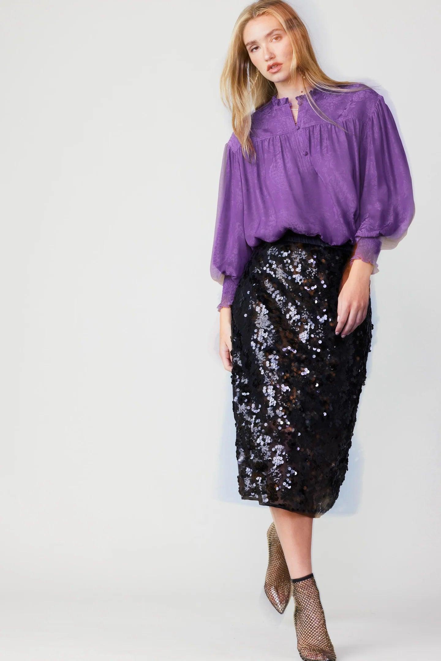 Sequin Midi Skirt Product Image