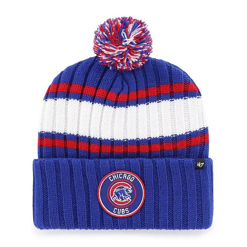 Mens 47 Royal Chicago Cubs Plateau Cuffed Knit Hat with Pom Product Image