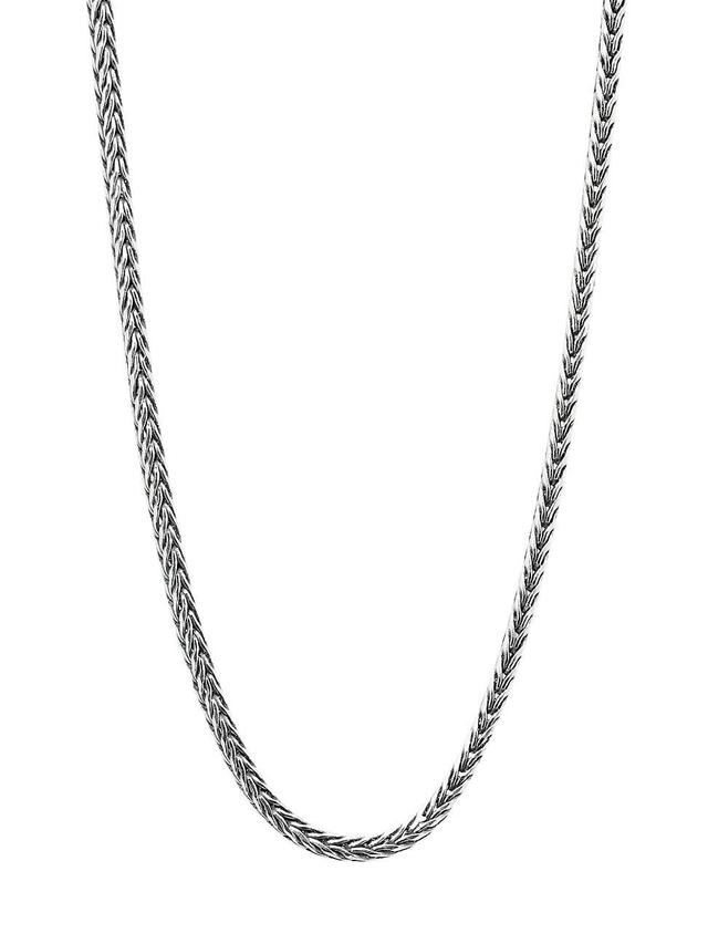 Womens Sterling Silver Wheat Chain Necklace Product Image