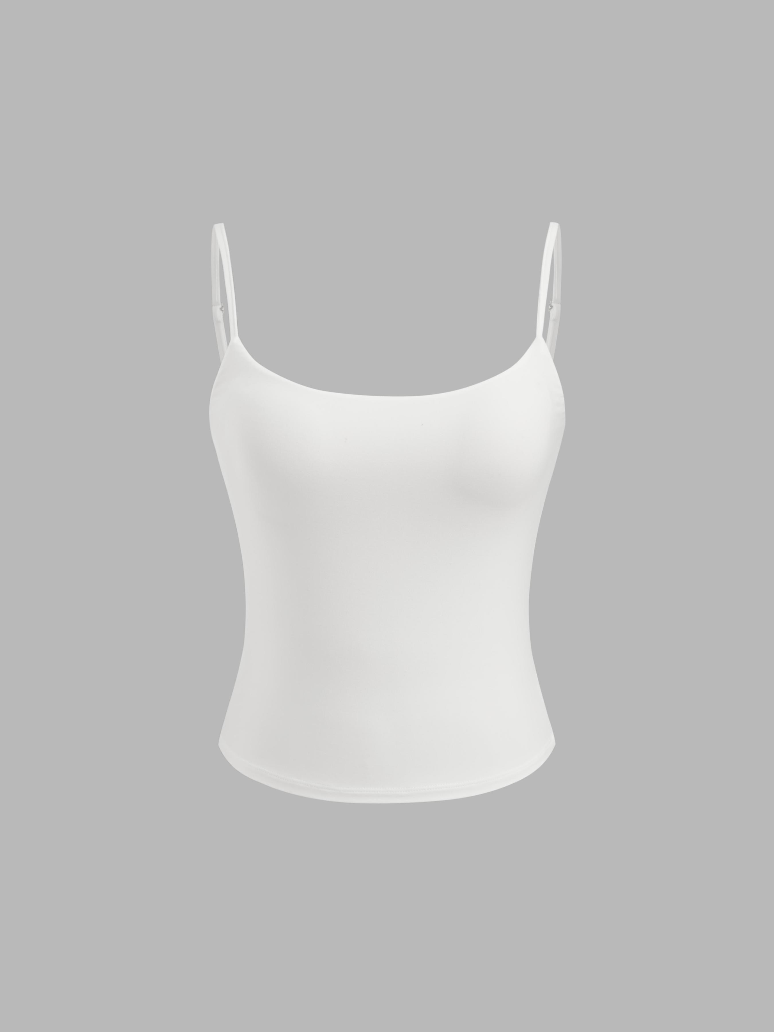 Second Skin Double Layered Square Neck Solid Cami Top Product Image