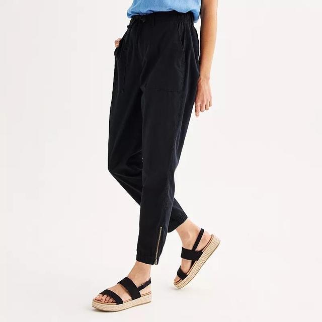 Womens Sonoma Goods For Life Zip Hem Core Utility Jogger Pants Product Image