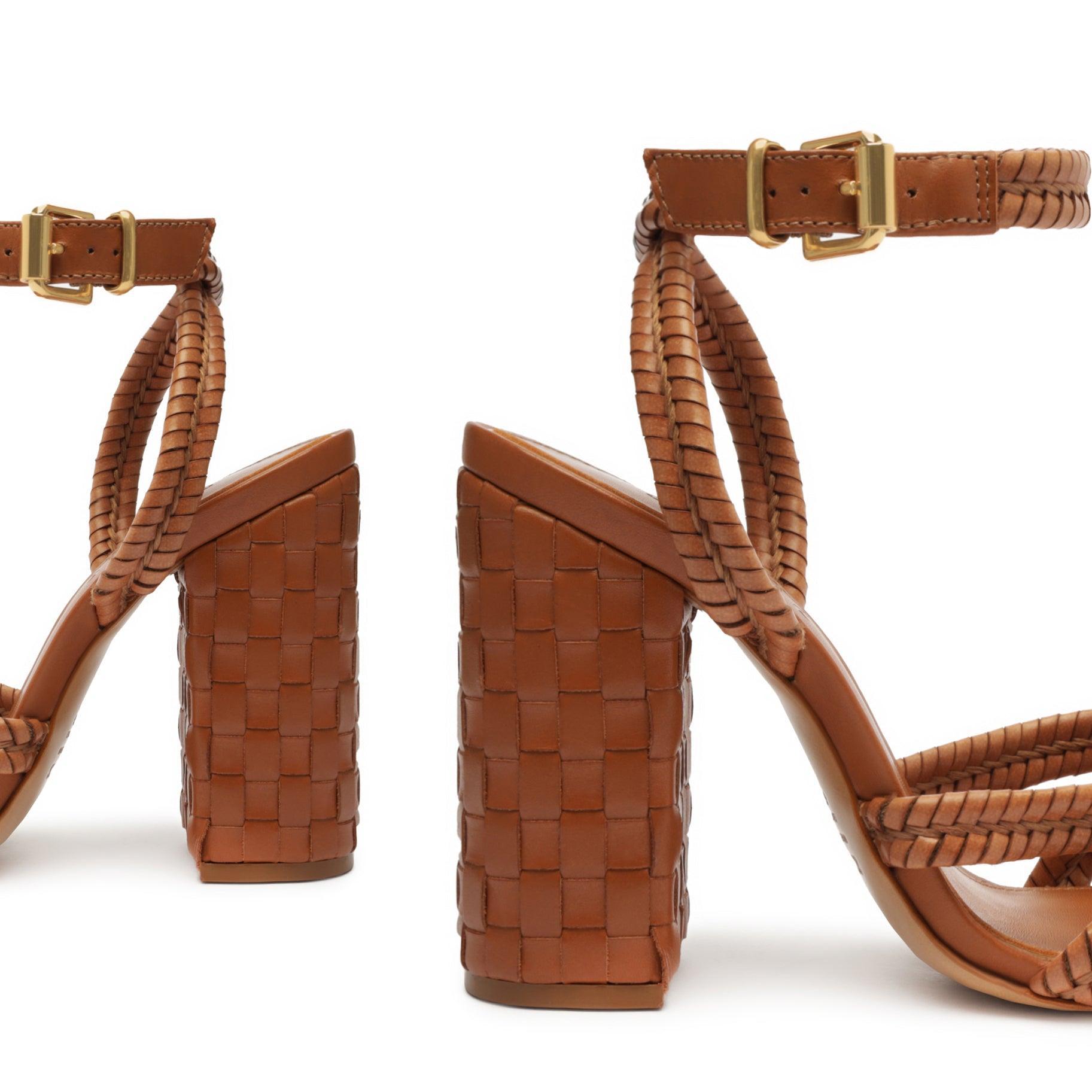 Kathleen Woven Ankle-Strap Sandals Product Image