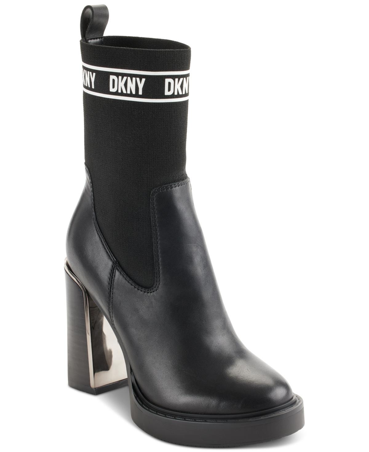 Dkny Womens Vilma Pull-On Sock Booties - Black/ Product Image