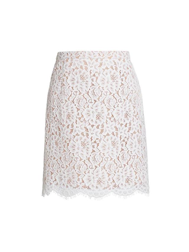 Womens Floral Lace Miniskirt Product Image