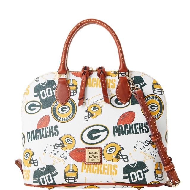 Womens Dooney & Bourke Green Bay Packers Gameday Zip Zip Satchel Product Image