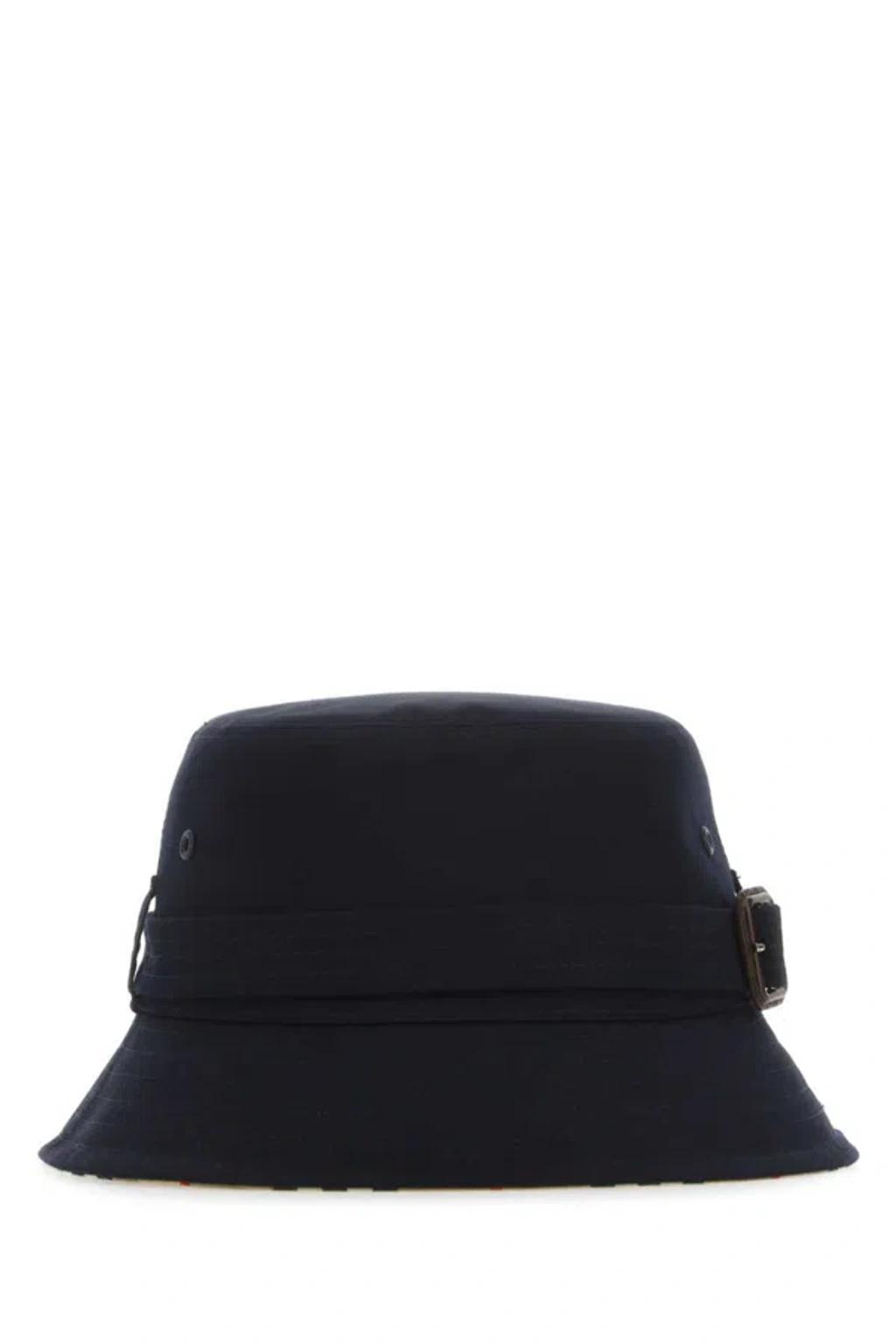 Midnight Blue Cotton Hat In Navy Blue Product Image