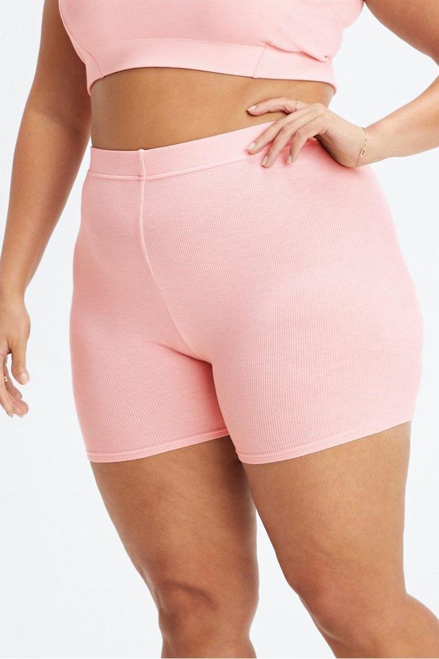 Fabletics RestoreKnit Slim Short Womens pink plus Size 4X Product Image