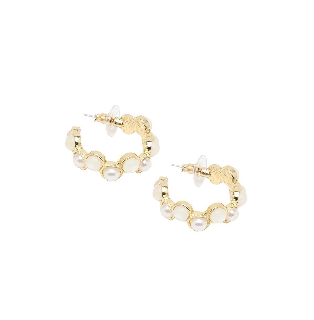 Sohi Womens Swirl Hoop Earrings Product Image