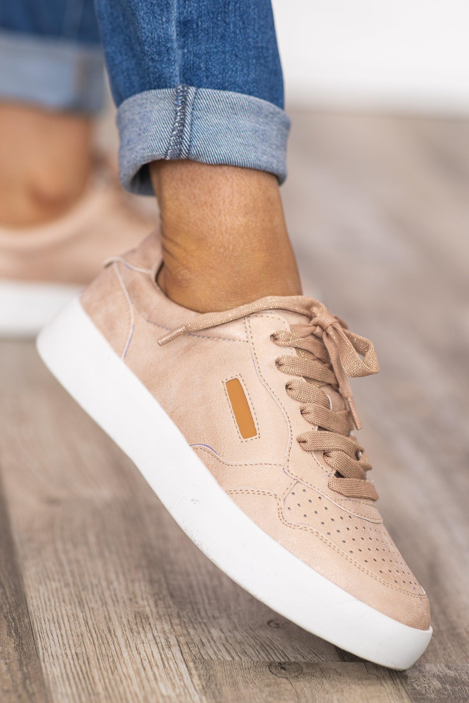 Rose Gold Platform Sneakers Product Image