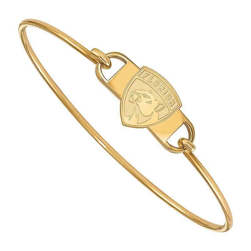 LogoArt Florida Panthers 14k Gold Over Silver Wire Bangle Bracelet, Womens Gold Tone Product Image